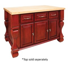 53" Tuscan Kitchen Island w/o Top - Brilliant Red 53" Tuscan Kitchen Island w/o Top - Brilliant Red