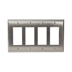 Candler Four Rocker Wall Plate Satin Nickel Candler Four Rocker Wall Plate Satin Nickel