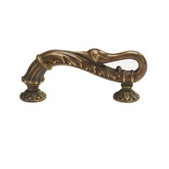 Swans 5 Inch Center to Center Monticello Brass Cabinet Pull Swans 5 Inch Center to Center Monticello Brass Cabinet Pull