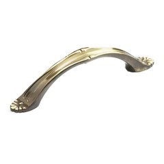 Montcalm Forged Solid Brass 3-3/4 Inch Center to Center Antique Light Polish Cabinet Pull Montcalm Forged Solid Brass 3-3/4 Inch Center to Center Antique Light Polish Cabinet Pull