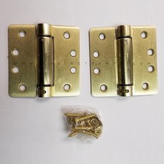 LB4311-400 1/4" Radius Corner Single Act Spring Hinge-Brass LB4311-400 1/4" Radius Corner Single Act Spring Hinge-Brass