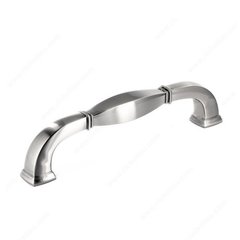 Heritage 6 Inch Center to Center Brushed Nickel Cabinet Pull Heritage 6 Inch Center to Center Brushed Nickel Cabinet Pull