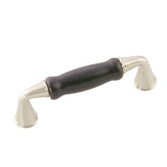 Tranquility 3 Inch Center to Center Satin Nickel with Black Cabinet Pull Tranquility 3 Inch Center to Center Satin Nickel with Black Cabinet Pull