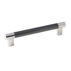 Esquire 6-5/16 Inch Center to Center Polished Nickel/Gunmetal Cabinet Pull Esquire 6-5/16 Inch Center to Center Polished Nickel/Gunmetal Cabinet Pull