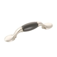 Tranquility 3 Inch Center to Center Satin Nickel with Black Cabinet Pull Tranquility 3 Inch Center to Center Satin Nickel with Black Cabinet Pull