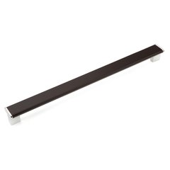 Italian Designs-Tenor 15-1/8 Inch Center to Center Espresso Brown/Polished Chrome Cabinet Pull Italian Designs-Tenor 15-1/8 Inch Center to Center Espresso Brown/Polished Chrome Cabinet Pull
