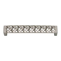 Lattice 5-1/16 Inch Center to Center Brushed Nickel Cabinet Pull Lattice 5-1/16 Inch Center to Center Brushed Nickel Cabinet Pull