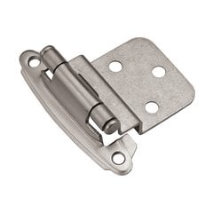 3/8" Inset Surface Mt. Hinge Pair Satin Nickel Self Close 3/8" Inset Surface Mt. Hinge Pair Satin Nickel Self Close