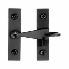 Smooth Iron Flush Cabinet Latch 2-5/8" High Black Iron Smooth Iron Flush Cabinet Latch 2-5/8" High Black Iron
