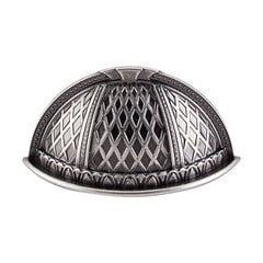 Trevi Fountain 1-1/2 Inch Center to Center Pewter Antique Cabinet Cup Pull Trevi Fountain 1-1/2 Inch Center to Center Pewter Antique Cabinet Cup Pull