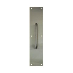 3-1/2 inch x 15 inch Pull Plate with 11 inch Pull Satin Stainless 3-1/2 inch x 15 inch Pull Plate with 11 inch Pull Satin Stainless