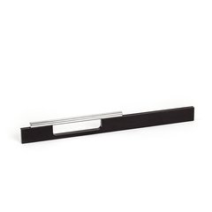 Level 5-1/16 Inch Center to Center Black Polished Chrome Cabinet Pull Level 5-1/16 Inch Center to Center Black Polished Chrome Cabinet Pull
