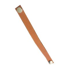 Garage 8-7/8 Inch Center to Center Brown Leather/Polished Chrome Cabinet Pull Garage 8-7/8 Inch Center to Center Brown Leather/Polished Chrome Cabinet Pull
