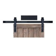 Basic Barn Door Rolling Hardware & 5' Track Smooth Iron Basic Barn Door Rolling Hardware & 5' Track Smooth Iron