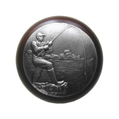 Great Outdoors 1-1/2 Inch Diameter Antique Pewter Cabinet Knob Great Outdoors 1-1/2 Inch Diameter Antique Pewter Cabinet Knob