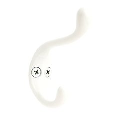 Amerock Medium Coat and Hat Hook-White Amerock Medium Coat and Hat Hook-White