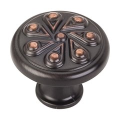 Luxe 1-3/16 Inch Diameter Dark Brushed Antique Copper Cabinet Knob Luxe 1-3/16 Inch Diameter Dark Brushed Antique Copper Cabinet Knob