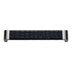 Paradigm 6-5/16 Inch Center to Center Brushed Nickel/Black Croc Cabinet Pull Paradigm 6-5/16 Inch Center to Center Brushed Nickel/Black Croc Cabinet Pull