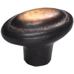 Ovale Designs 1-7/8 Inch Diameter Antique Bronze Cabinet Knob Ovale Designs 1-7/8 Inch Diameter Antique Bronze Cabinet Knob