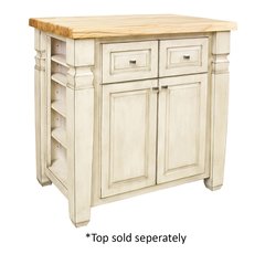 34" Loft Kitchen Island w/o Top - French White 34" Loft Kitchen Island w/o Top - French White
