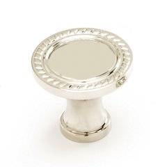 Montcalm Forged Solid Brass 1-3/8 Inch Diameter Polished Nickel Cabinet Knob Montcalm Forged Solid Brass 1-3/8 Inch Diameter Polished Nickel Cabinet Knob