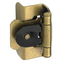 Double Demountable 1/2 inch Overlay Hinge Burnished Brass- Pair Double Demountable 1/2 inch Overlay Hinge Burnished Brass- Pair