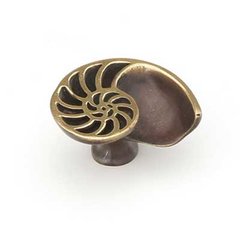 Neptune 1-1/2 Inch Diameter Polished Brass and Bronze Cabinet Knob Neptune 1-1/2 Inch Diameter Polished Brass and Bronze Cabinet Knob