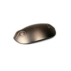 Volute 3 Inch Center to Center Antique Bronze With Copper Cabinet Cup Pull Volute 3 Inch Center to Center Antique Bronze With Copper Cabinet Cup Pull