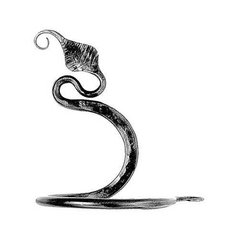 Leaf Towel Ring 5 inch High Black Iron Leaf Towel Ring 5 inch High Black Iron