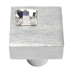 Boutique Crystal 1 Inch Diameter Matte Chrome Cabinet Knob Boutique Crystal 1 Inch Diameter Matte Chrome Cabinet Knob