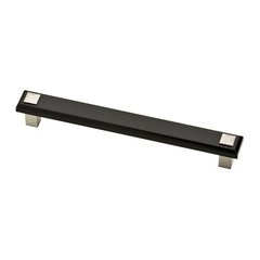 Kaley 6-5/16 Inch Center to Center Black/Stainless Cabinet Pull Kaley 6-5/16 Inch Center to Center Black/Stainless Cabinet Pull