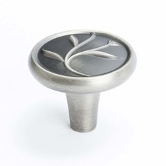 Art Nouveau 1-3/8 Inch Diameter Vintage Nickel Cabinet Knob Art Nouveau 1-3/8 Inch Diameter Vintage Nickel Cabinet Knob