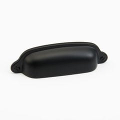 Traditional Designs 3 Inch Center to Center Flat Black Cabinet Cup Pull Traditional Designs 3 Inch Center to Center Flat Black Cabinet Cup Pull