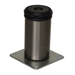 Camar 8" Como Leg Plate Mount-Brushed Steel Camar 8" Como Leg Plate Mount-Brushed Steel