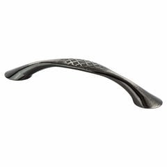 Overture 5-1/16 Inch Center to Center Rustic Black Nickel Cabinet Pull Overture 5-1/16 Inch Center to Center Rustic Black Nickel Cabinet Pull
