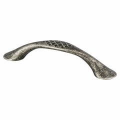 Overture 3-3/4 Inch Center to Center Rustic Nickel Cabinet Pull Overture 3-3/4 Inch Center to Center Rustic Nickel Cabinet Pull