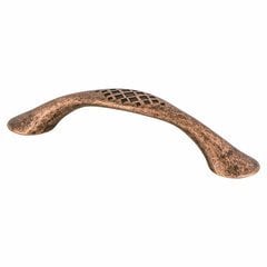 Overture 3-3/4 Inch Center to Center Rustic Copper Cabinet Pull Overture 3-3/4 Inch Center to Center Rustic Copper Cabinet Pull