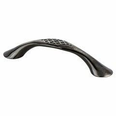 Overture 3-3/4 Inch Center to Center Rustic Black Nickel Cabinet Pull Overture 3-3/4 Inch Center to Center Rustic Black Nickel Cabinet Pull