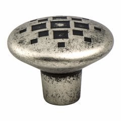 Overture 1-5/16 Inch Diameter Rustic Nickel Cabinet Knob Overture 1-5/16 Inch Diameter Rustic Nickel Cabinet Knob