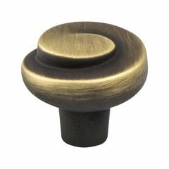 Sonata 1-3/16 Inch Diameter Rustic Brushed Brass Cabinet Knob Sonata 1-3/16 Inch Diameter Rustic Brushed Brass Cabinet Knob