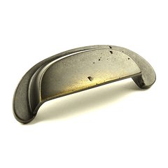 Whistler 3-1/2 Inch Center to Center Antique Iron Cabinet Cup Pull Whistler 3-1/2 Inch Center to Center Antique Iron Cabinet Cup Pull
