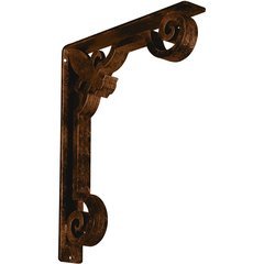 Fleur-de-lis 2"W x 12"D x 15"H Countertop Bracket - Iron/Steel Antiqued Bronze Fleur-de-lis 2"W x 12"D x 15"H Countertop Bracket - Iron/Steel Antiqued Bronze