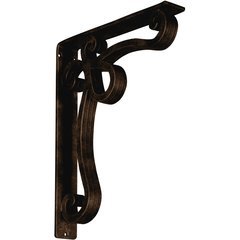 Orleans 2"W x 12"D x 15"H Countertop Bracket - Iron/Steel Antiqued Bronze Orleans 2"W x 12"D x 15"H Countertop Bracket - Iron/Steel Antiqued Bronze