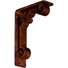 Fleur-de-lis 2"W x 5.5"D x 8"H Countertop Bracket - Iron/Steel Antiqued Copper Fleur-de-lis 2"W x 5.5"D x 8"H Countertop Bracket - Iron/Steel Antiqued Copper