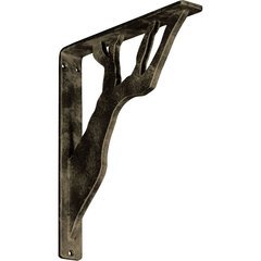Damon 1.5"W x 10"D x 12"H Countertop Bracket - Iron/Steel Antiqued Pale Gold Damon 1.5"W x 10"D x 12"H Countertop Bracket - Iron/Steel Antiqued Pale Gold