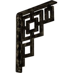 Eris 1.5"W x 10"D x 12"H Countertop Bracket - Iron/Steel Antiqued Pale Gold Eris 1.5"W x 10"D x 12"H Countertop Bracket - Iron/Steel Antiqued Pale Gold