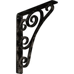 Tristan 1.5"W x 10"D x 12"H Countertop Bracket - Iron/Steel Antiqued Pale Gold Tristan 1.5"W x 10"D x 12"H Countertop Bracket - Iron/Steel Antiqued Pale Gold
