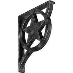 Austin 2"W x 12"D x 15"H Countertop Bracket - Iron/Steel Antiqued Silver Austin 2"W x 12"D x 15"H Countertop Bracket - Iron/Steel Antiqued Silver