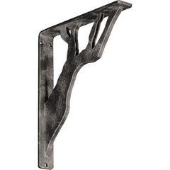 Damon 1.5"W x 10"D x 12"H Countertop Bracket - Iron/Steel Antiqued Warm Silver Damon 1.5"W x 10"D x 12"H Countertop Bracket - Iron/Steel Antiqued Warm Silver