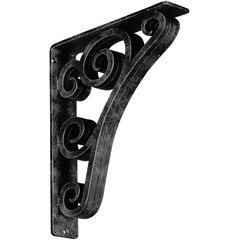 Tristan 2"W x 10"D x 12"H Countertop Bracket - Iron/Steel Antiqued Warm Silver Tristan 2"W x 10"D x 12"H Countertop Bracket - Iron/Steel Antiqued Warm Silver